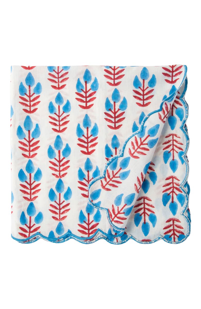 Mela Artisans Meadow Handblocked Napkin Set, Alternate, color, White