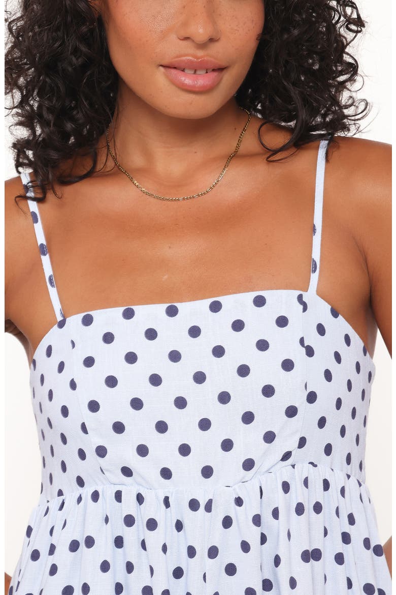 Quinley Linen Romper, Alternate, color, BLUE POLKA DOT