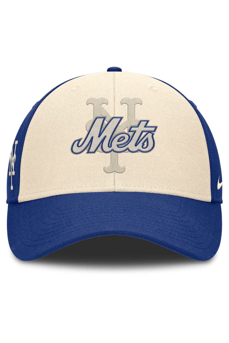 Men's Nike Royal/Natural New York Mets Statement Club Performance Adjustable Hat, Alternate, color, Royal