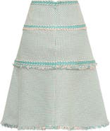 Maison Common Tweed Skirk With Patch Pockets And Trimming
