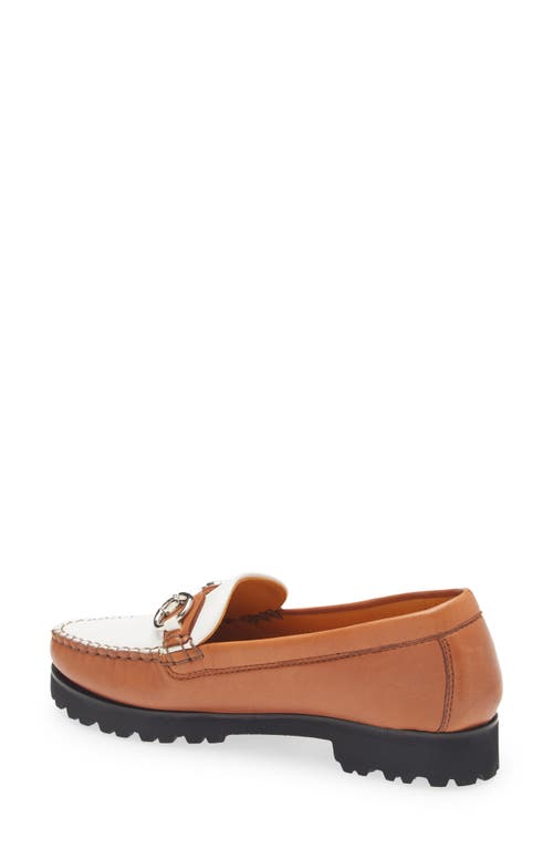 Robert Zur Soho Classic Bit Loafer In Honey/white