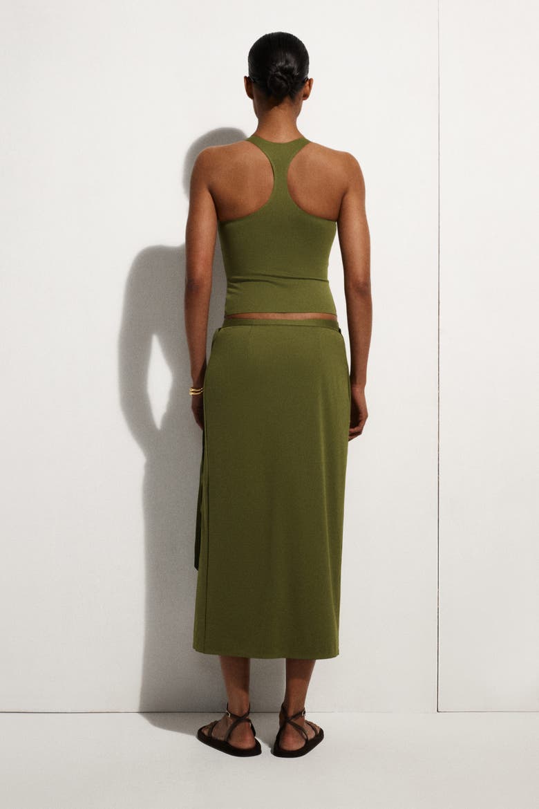 Sarong Wrap Skirt, Alternate, color, KHAKI