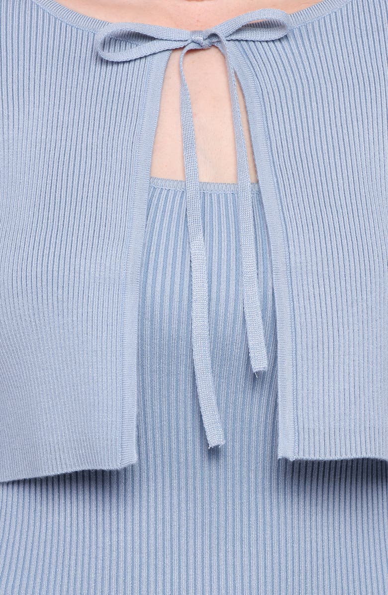 Petal & Pup Tagum Midi Dress & Jacket, Alternate, color, Blue