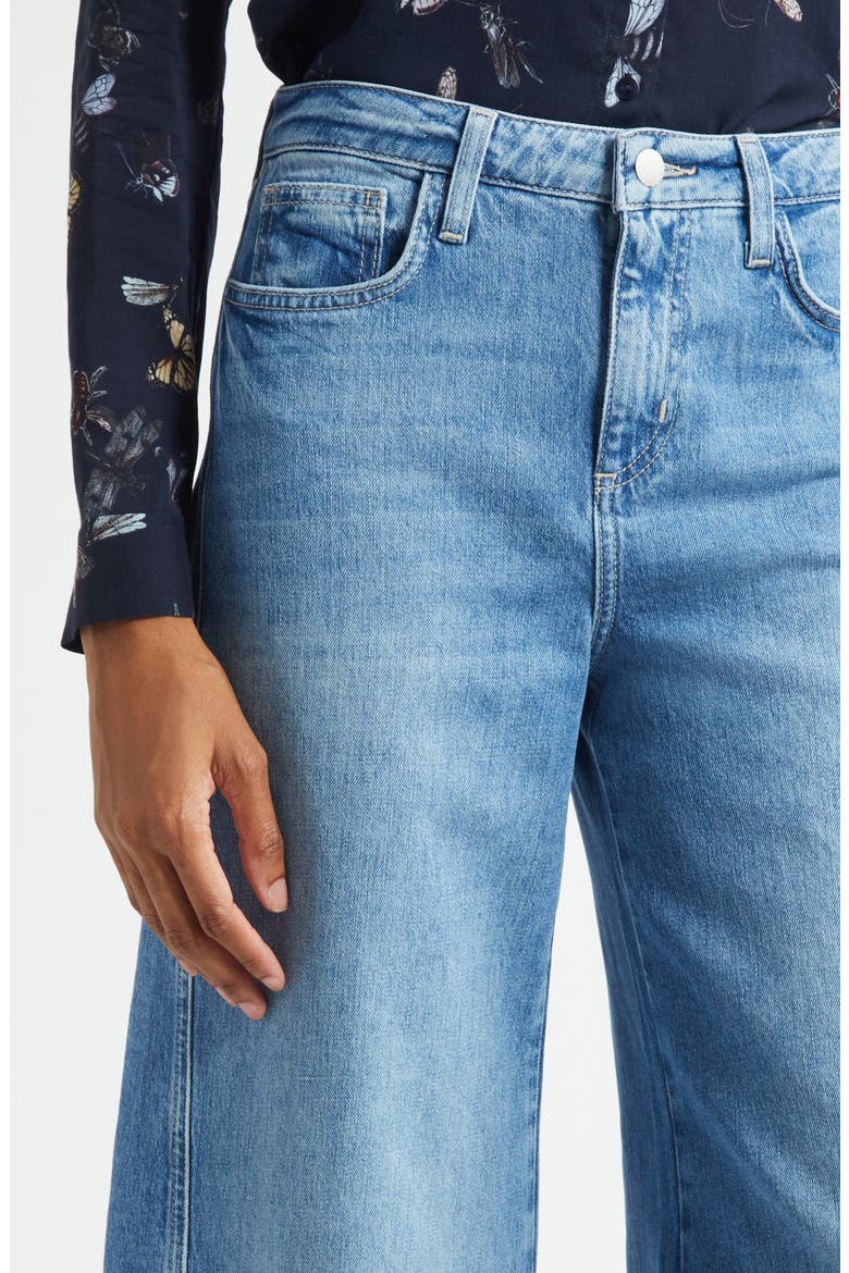 Beau Seamed High Waist Wide Leg Jeans, Alternate, color, KONA