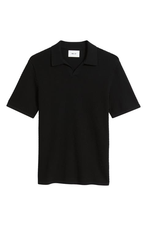 Paul 60016 Johnny Collar Textured Cotton Polo