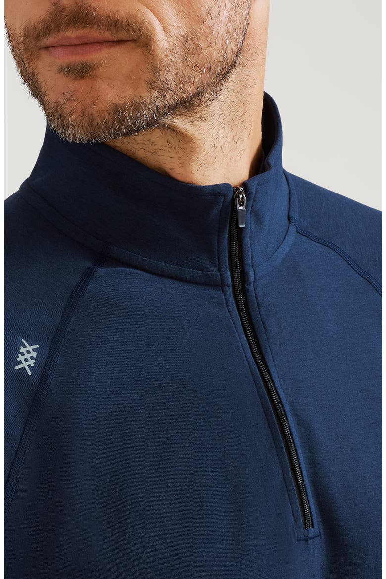 Atmosphere Midweight Quarter Zip Pullover, Alternate, color, NAVY