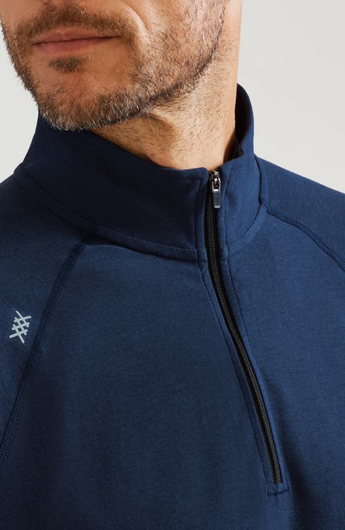 Rhone Atmosphere Midweight Quarter Zip Pullover In Navy