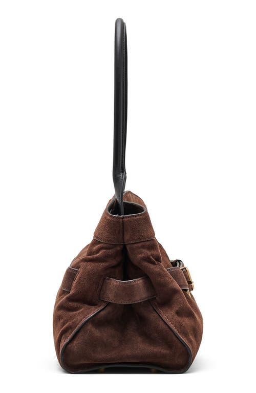 Marc Jacobs The Satchel Suede Shoulder Bag In Brown