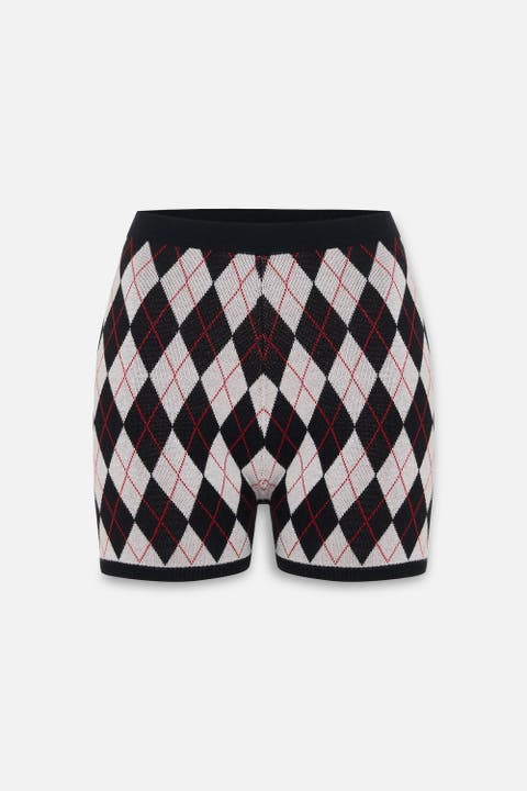 Daydreamers Argyle Knit Mini Short