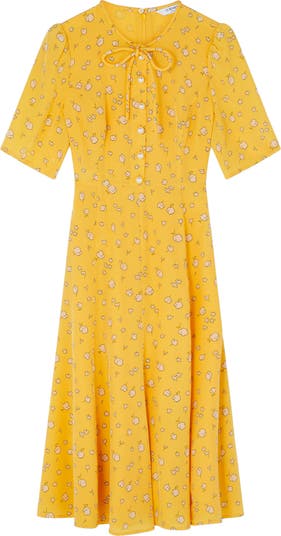 LK Bennett Montana A-Line Silk Dress Nordstromrack