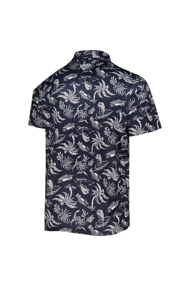 Men's Columbia Navy Penn State Nittany Lions Super Terminal Tackle Omni-Shade Polo, Alternate, color, Navy