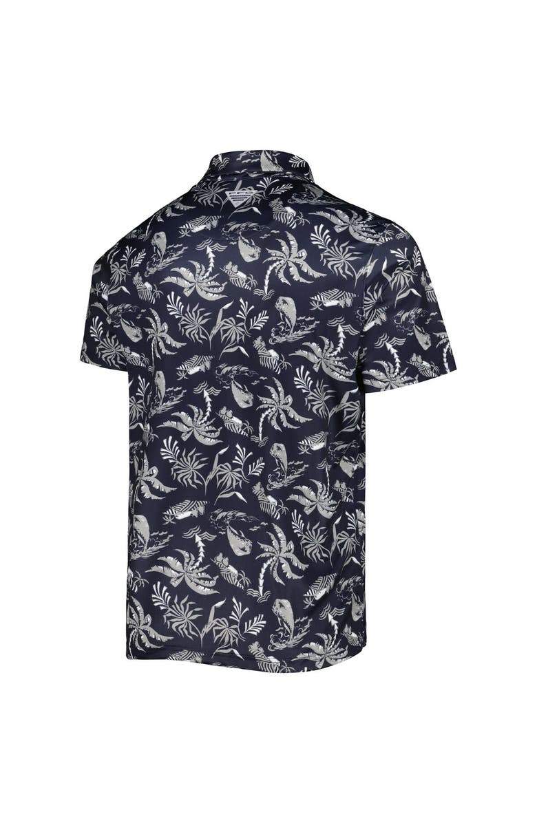 Columbia Men's Columbia Navy Penn State Nittany Lions Super Terminal Tackle Omni-Shade Polo, Alternate, color, Navy