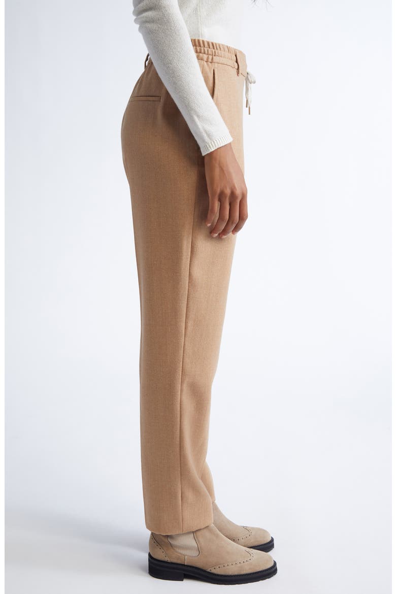 Drawstring Waist Virgin Wool Pants, Alternate, color, 02 SAND