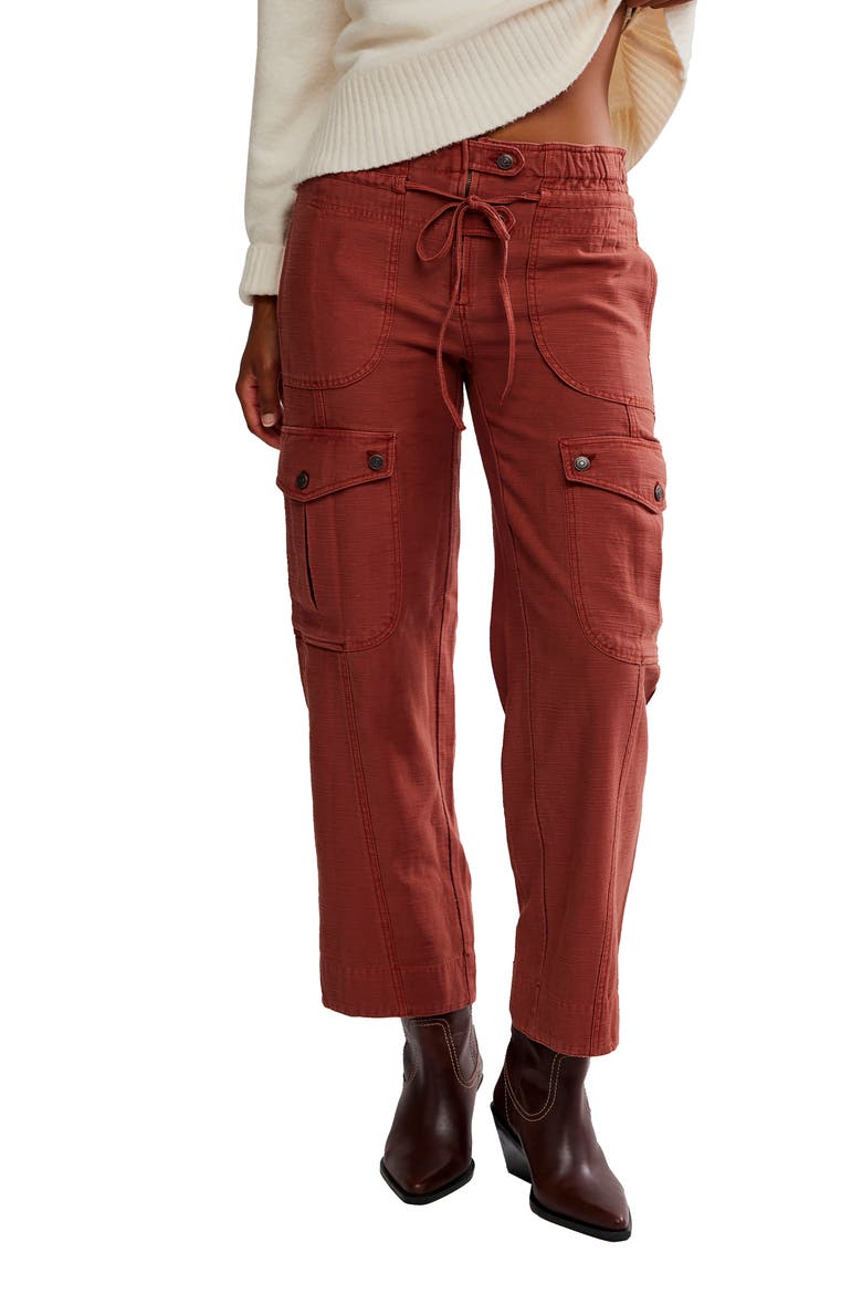 Park Ave Cotton Cargo Pants, Main, color, SPICED RUM