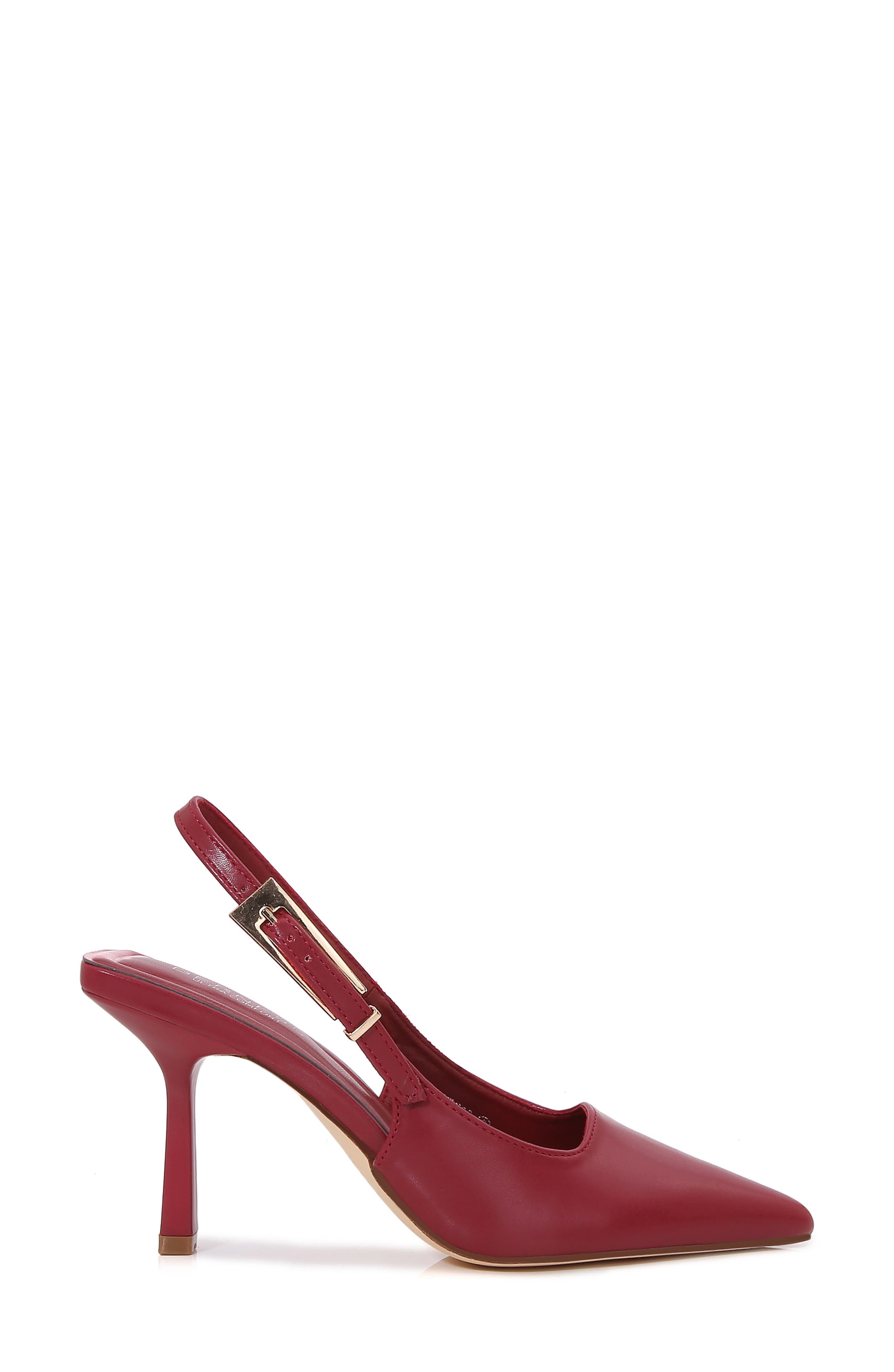 Pointed Toe Slingback Pump, Alternate, color, WINE