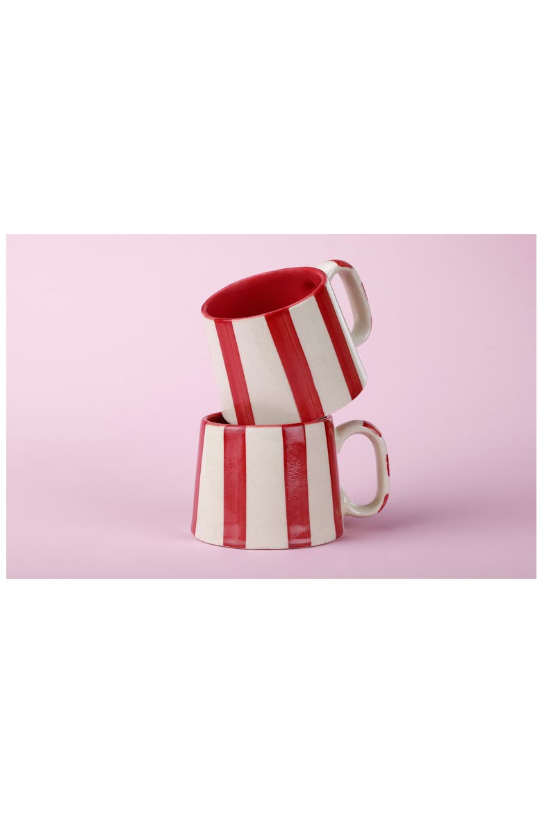 Stripe Mug, Alternate, color, RED