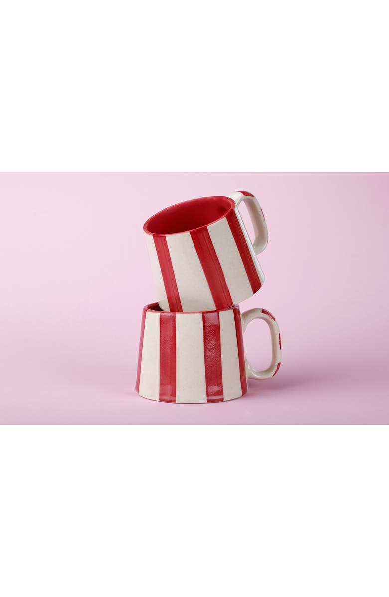Casa Amarosa Stripe Mug, Alternate, color, Red