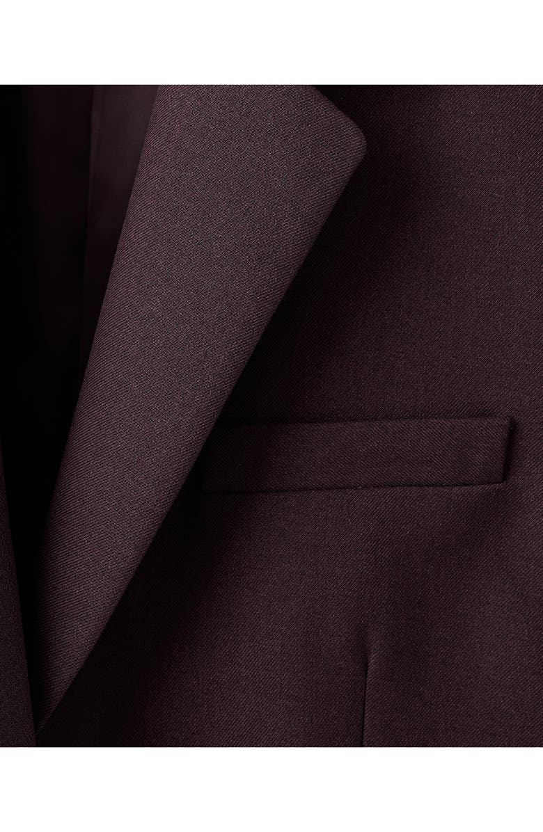 MANGO Hidra Notch Lapel Jacket, Alternate, color, Wine