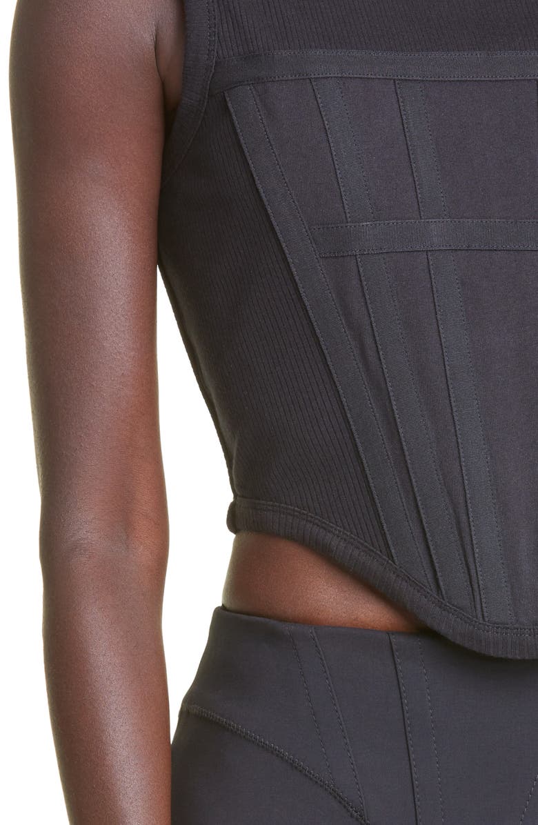 Dion Lee Gender Inclusive Rib Jersey Corset Tank, Alternate, color, 