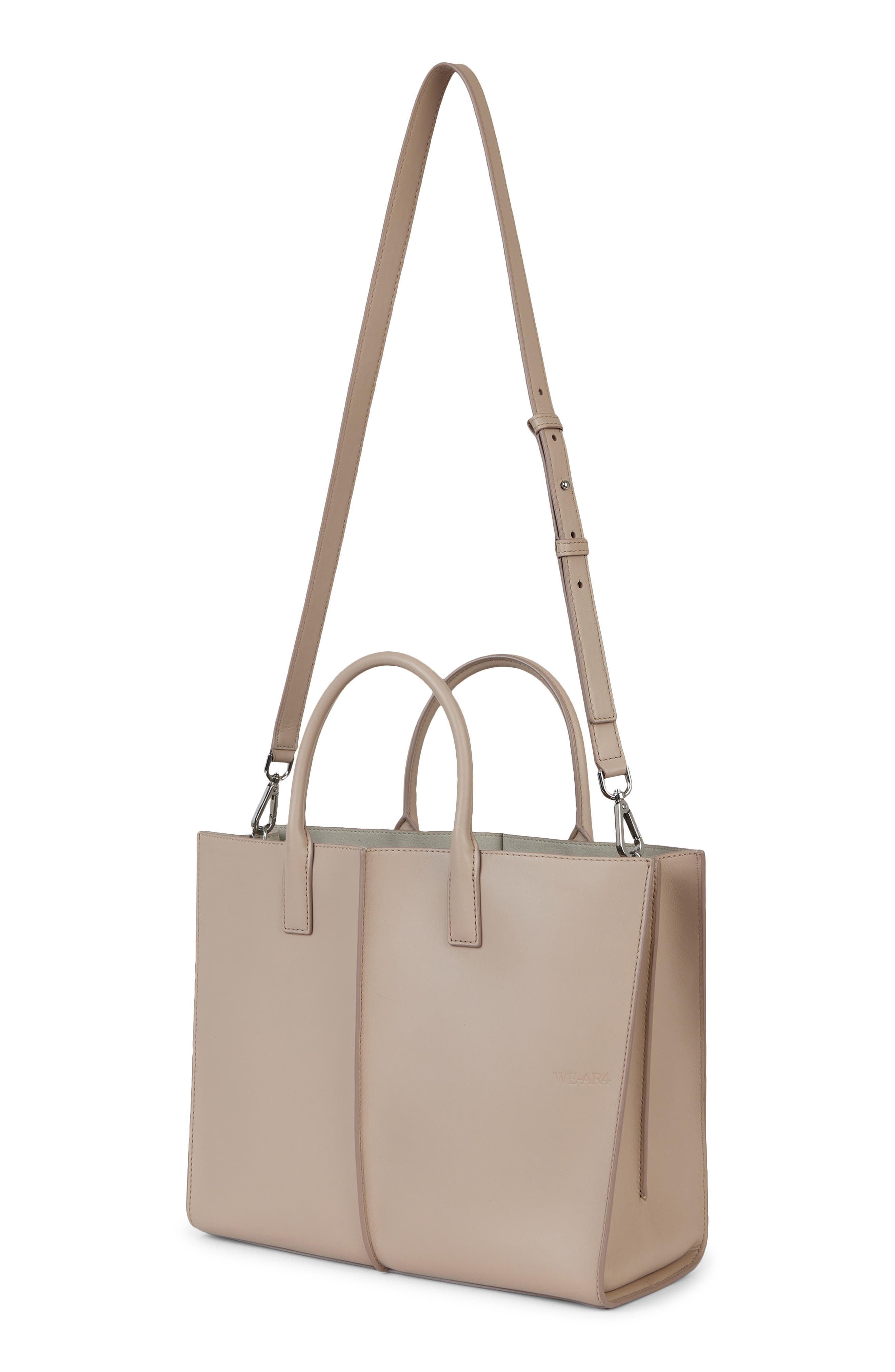 The Industry Leather Tote, Alternate, color, LIGHT TAUPE