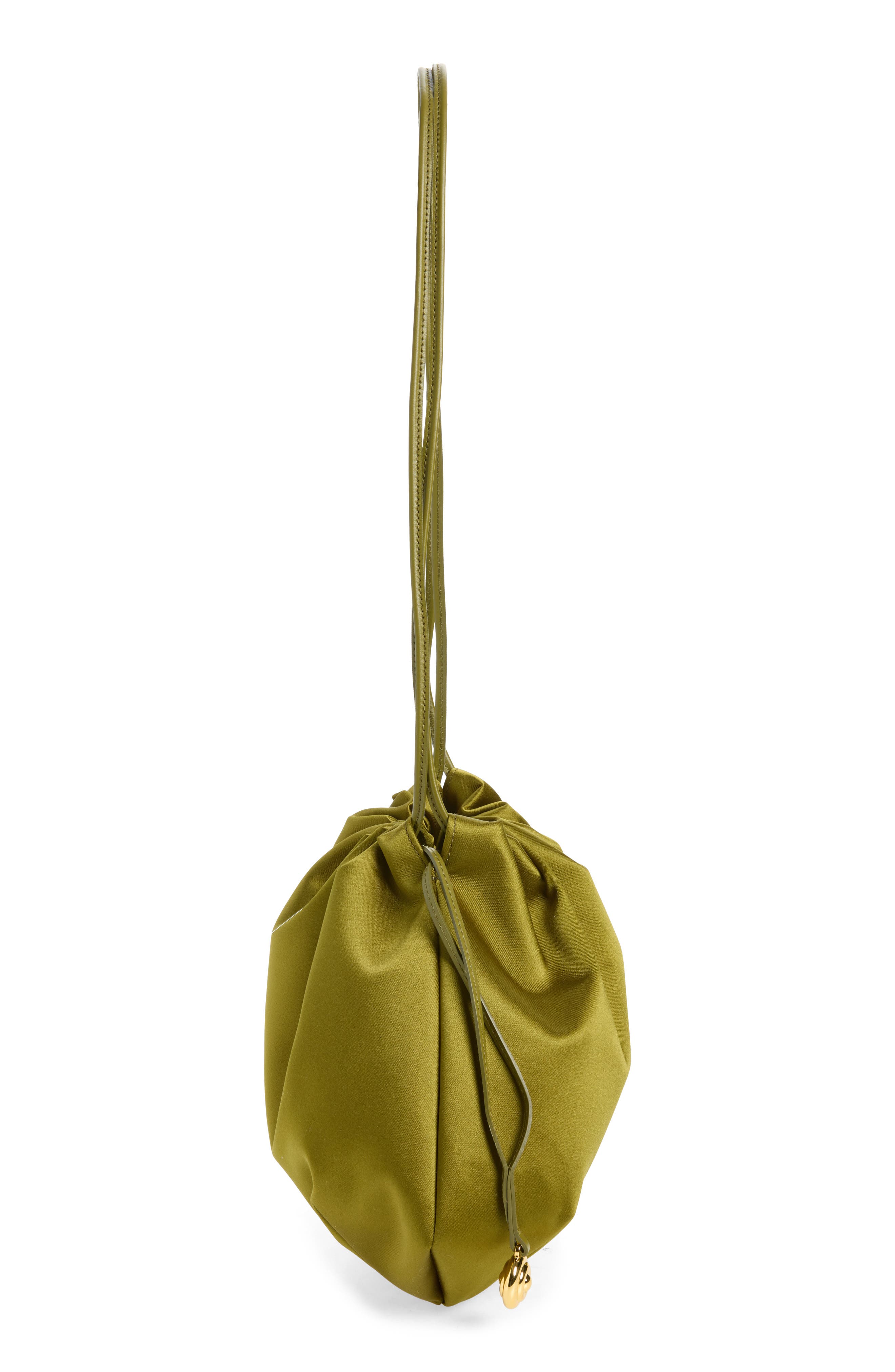 Charm Satin Pouch, Alternate, color, WARM GREEN