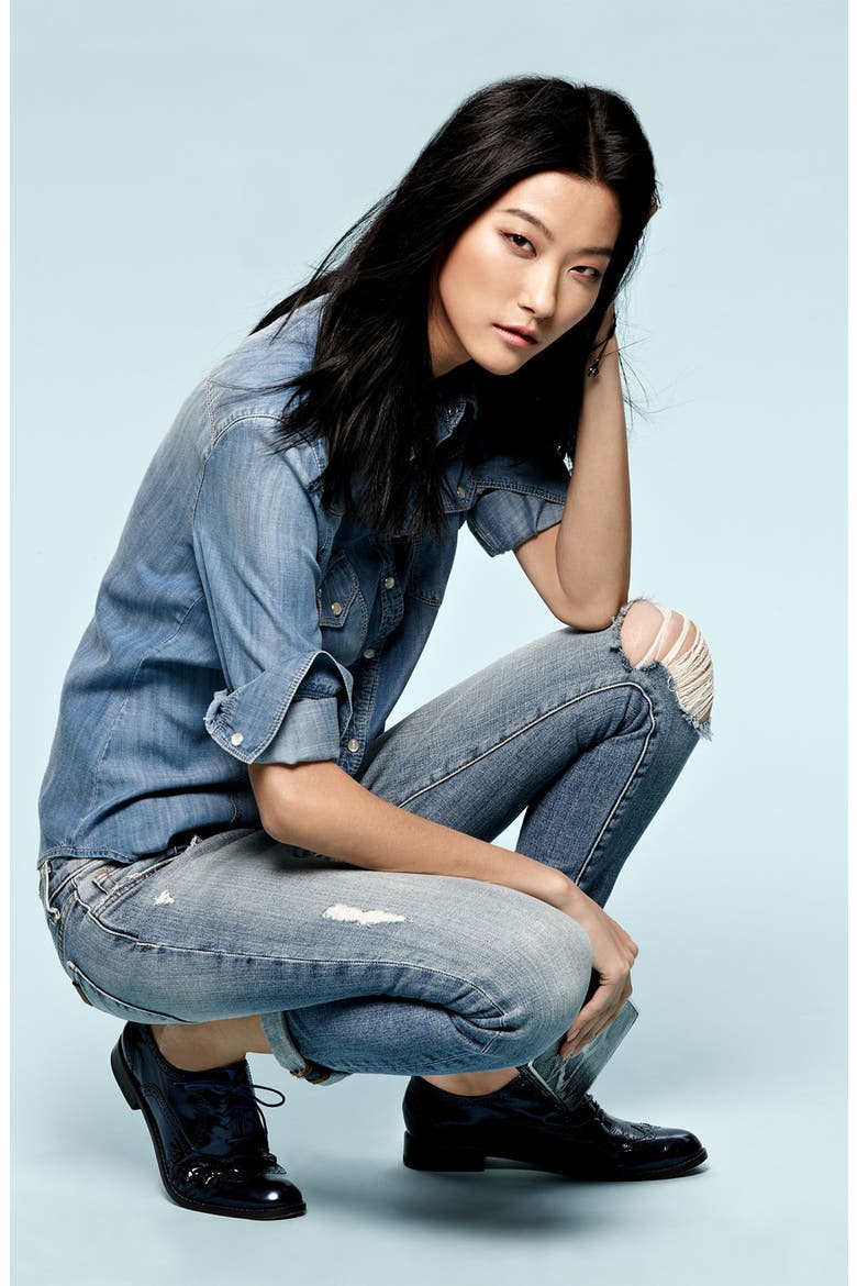 Rolled Skinny Ankle Jeans, Alternate, color, COOPER