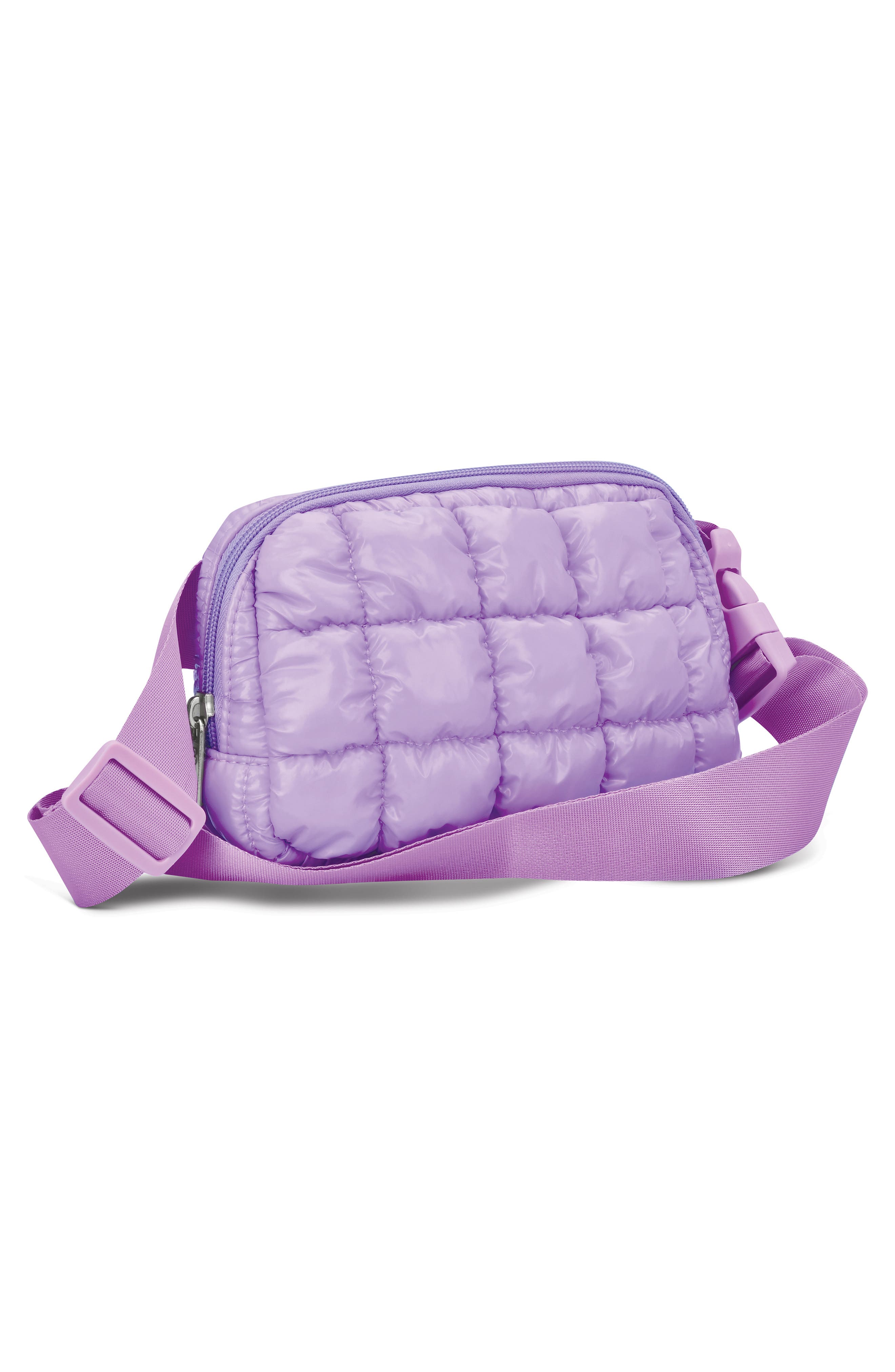 Iscream Shiny Puffer Nylon Belt Bag, Alternate, color, 