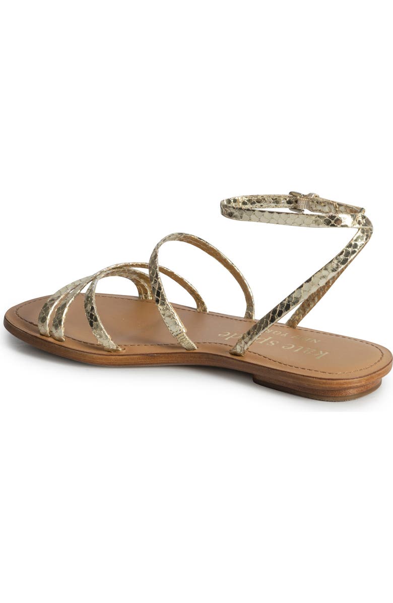 Kate Spade New York cove metallic snakeskin embossed sandal, Alternate, color,