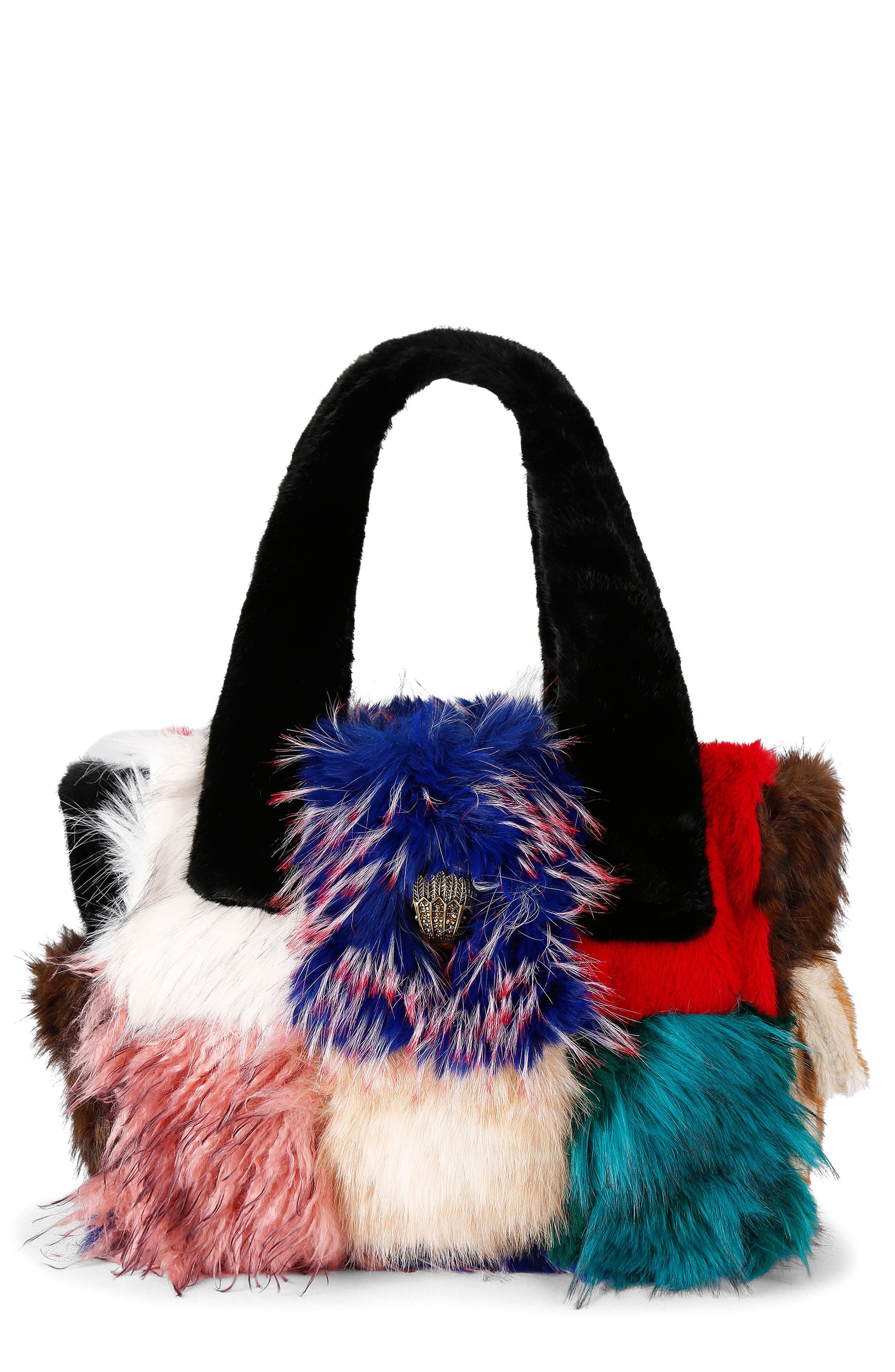 Celia Faux Fur Tote, Main, color, OPEN MISCELLANEOUS