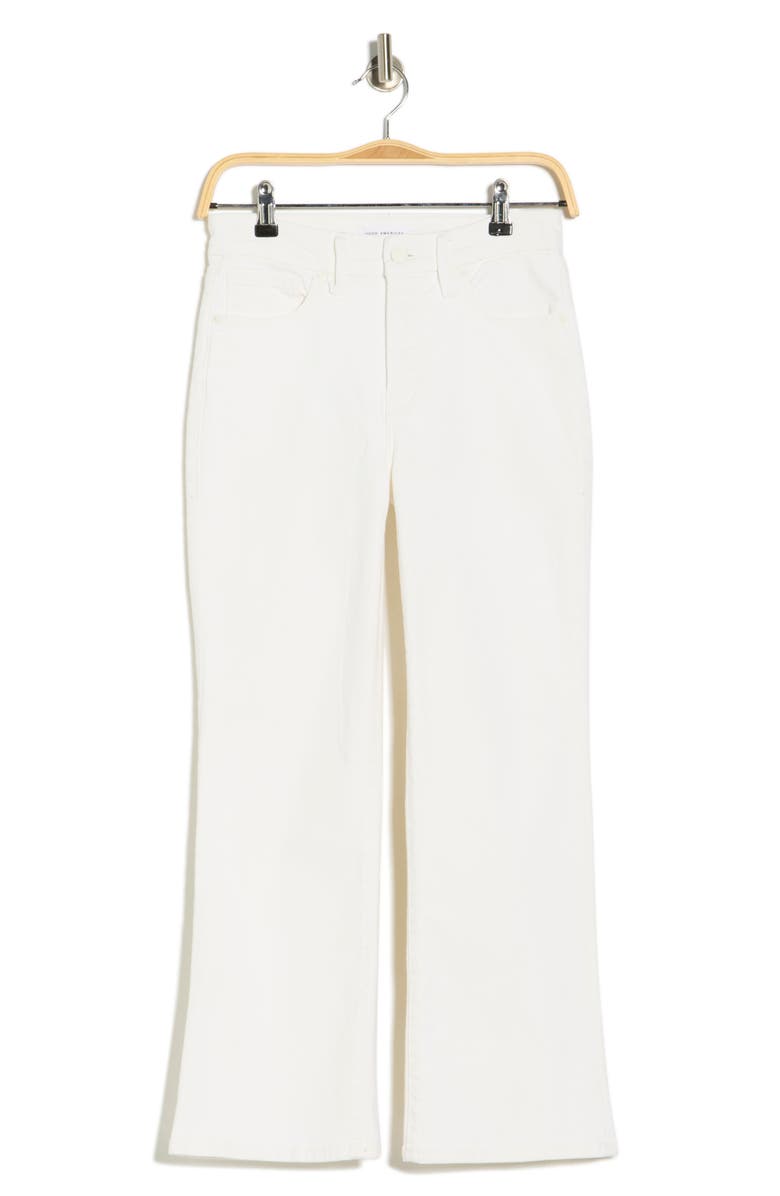 Good American Good Legs Crop Mini Bootcut Jeans, Main, color, White001