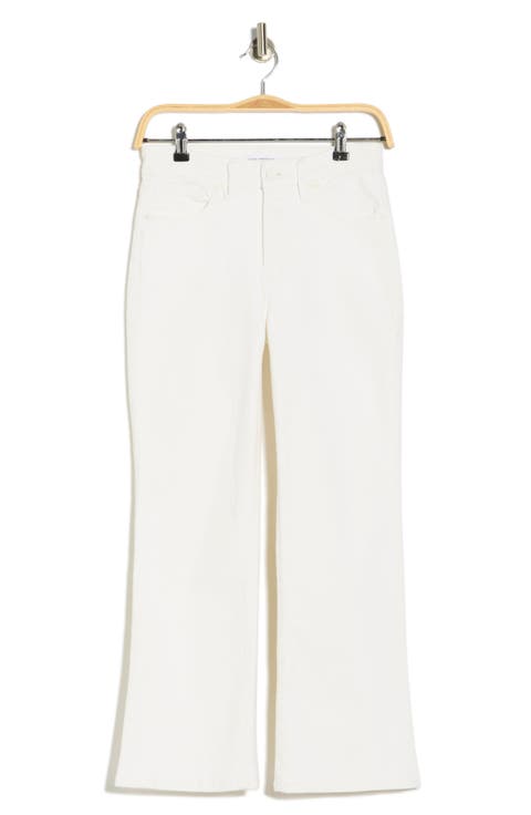 Good Legs Crop Mini Bootcut Jeans (White 001) (Regular & Plus)