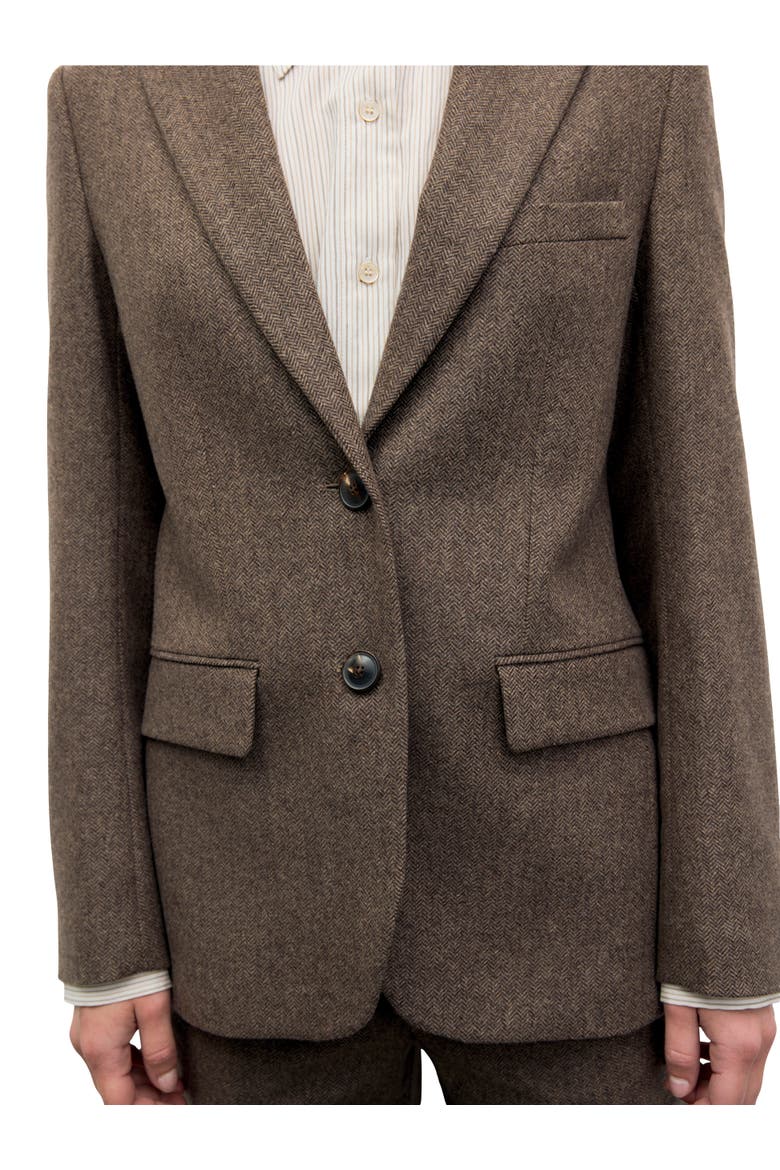 Jov Herringbone Blazer, Alternate, color, Brown