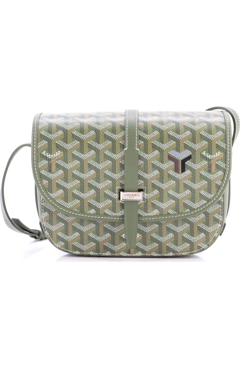 Pre-Owned Goyard Belvedere II Messenger Bag Coated Canvas PM, Main, color, Green