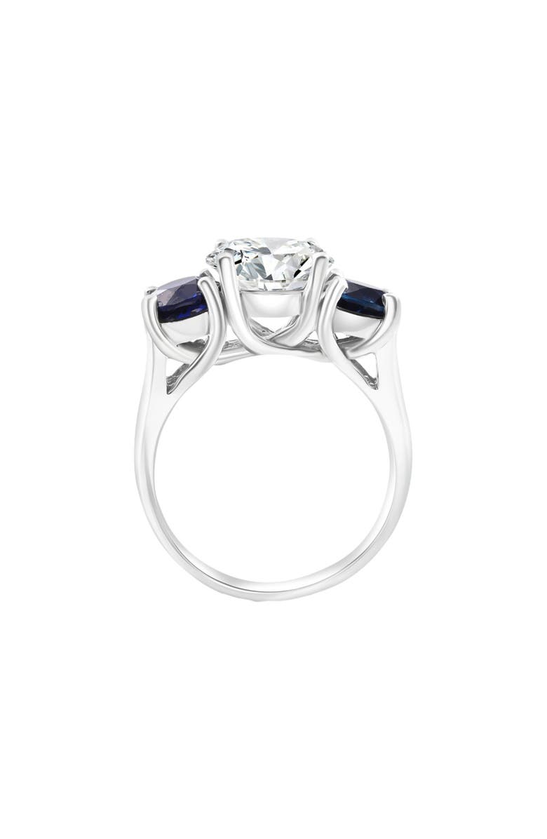Bliss Diamond Certified 4Ct Diamond & Blue Sapphire Engagement Ring 14k Gold Lab Grown, Alternate, color,