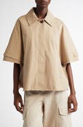 Max Mara Parole Twill Crop Cape Jacket