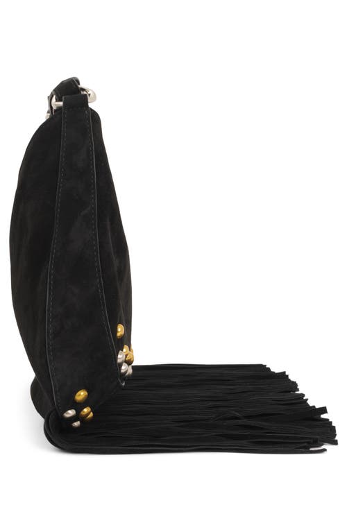 Jeffrey Campbell Lyrical Suede Crossbody Bag In Black