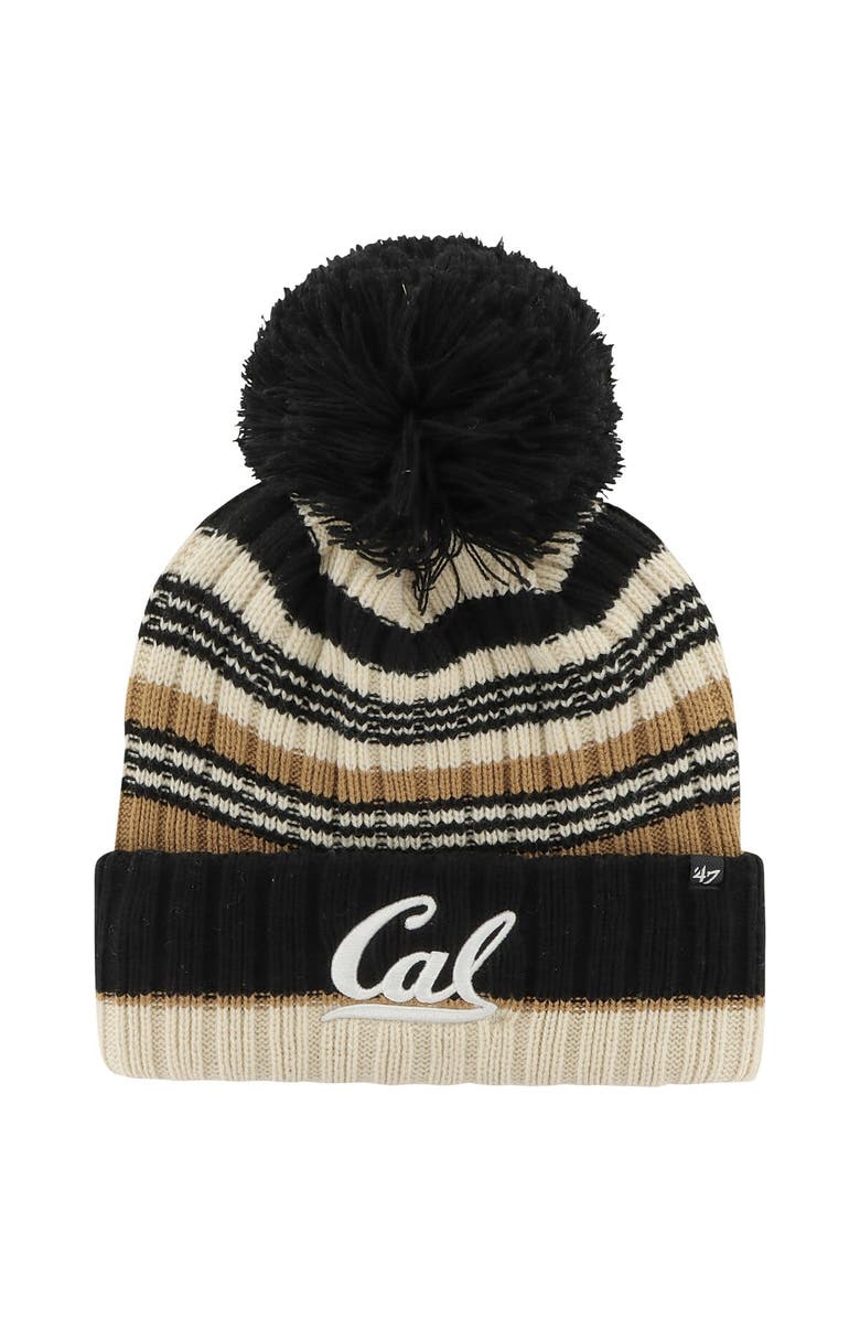 '47 Women's '47 Khaki Cal Bears Barista Cuffed Knit Hat with Pom, Main, color, Khaki