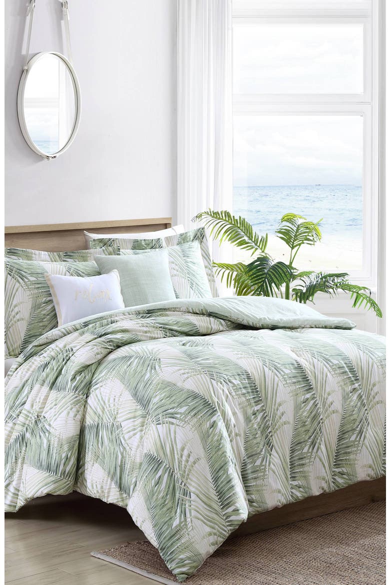 Kauai Open 5-Piece Comforter Set, Main, color, JASMINE GREEN