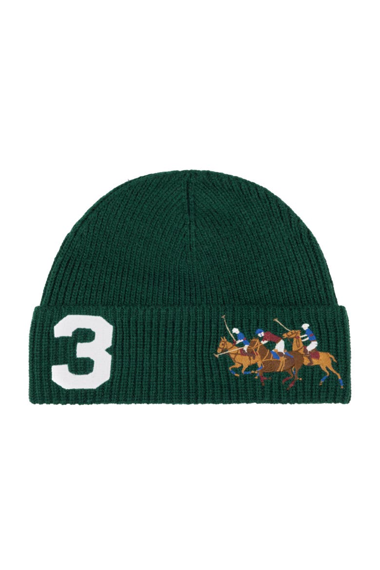 Polo Match Beanie, Main, color, Moss Agate
