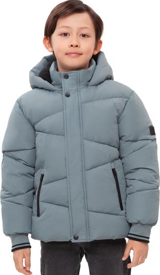 Kids' Cozy Grid Puffer Jacket