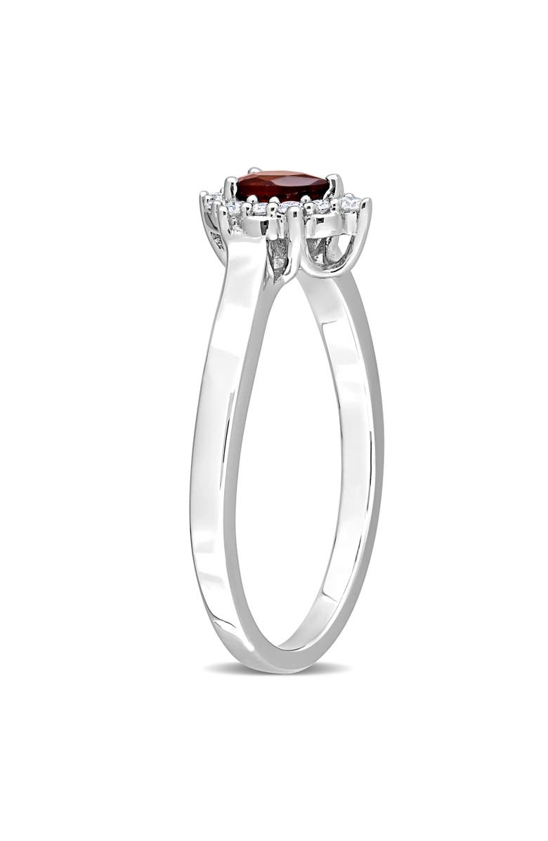 Julianna B. Garnet & Diamond Teardrop Halo Ring, Alternate, color, Garnet