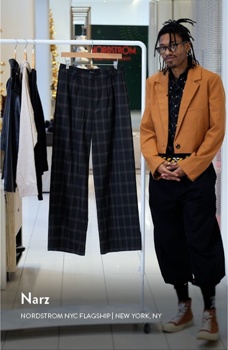 The Harlow Plaid Wide Leg Pants, sales video thumbnail