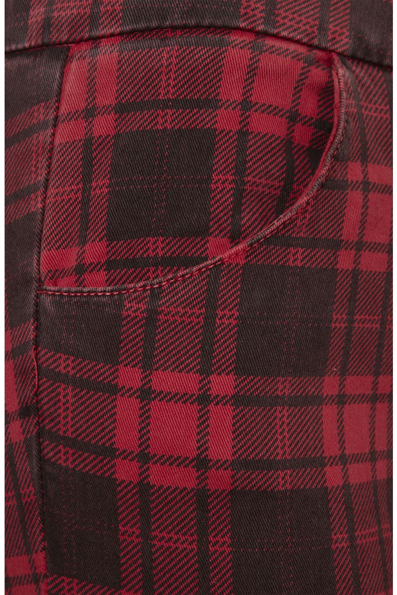 'Naomi' Plaid Skinny Pants, Alternate, color, RED