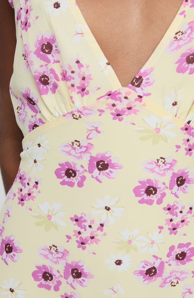 Princess Polly Nellie Floral Minidress, Alternate, color, Yellow