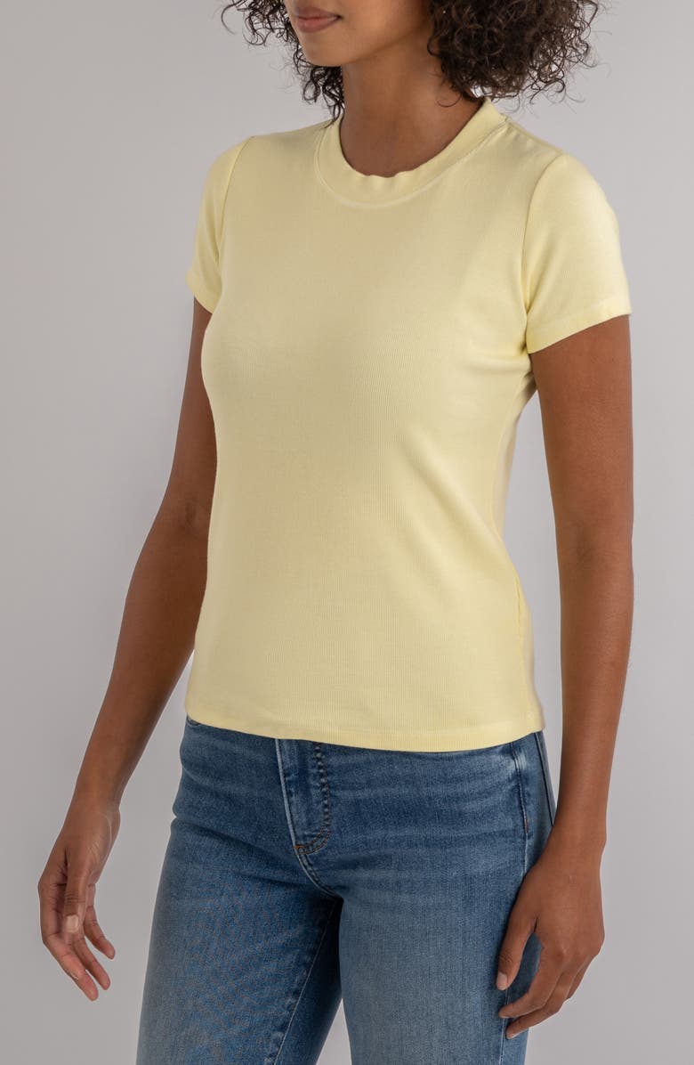 KUT from the Kloth Langley Rib Top, Alternate, color, Pastel Yellow