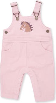 Angel Dear Kids' Horse Embroidered Corduroy Overalls