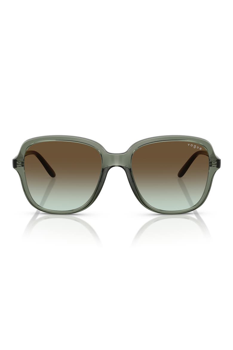53mm Square Sunglasses, Main, color, GREEN GRADIENT