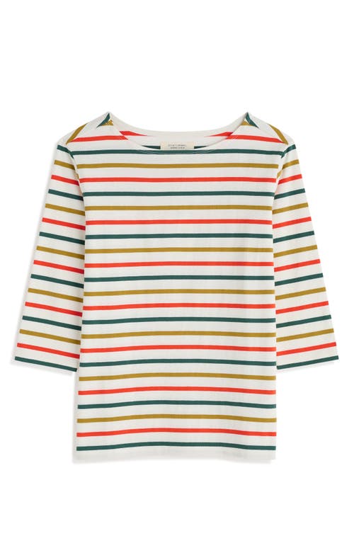 Seasalt Cornwall Sailor Stripe Organic Cotton Top In Multi