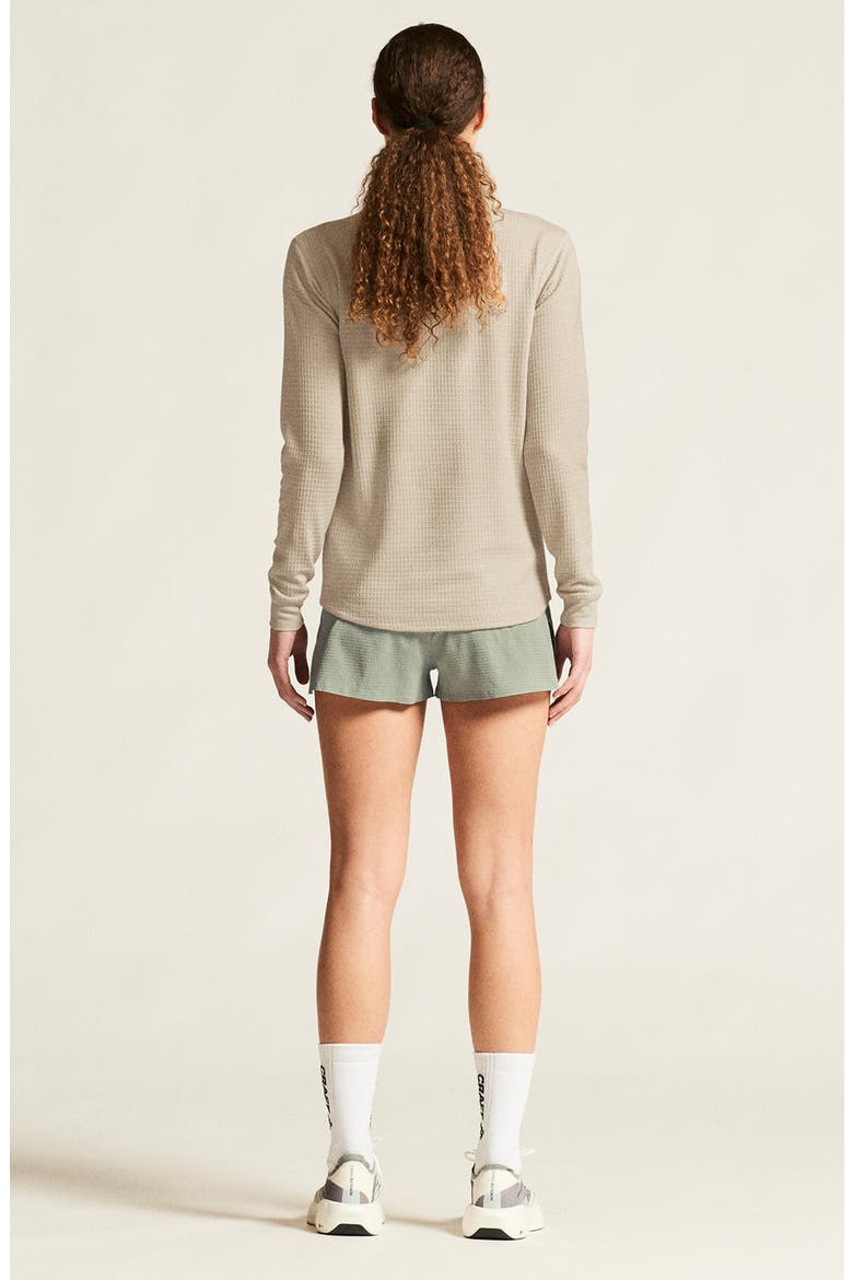 Waffle Knit Long Sleeve T-Shirt, Alternate, color, PLASTER