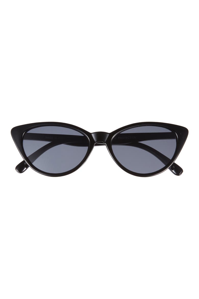 Cat Eye Sunglasses, Main, color, BLACK